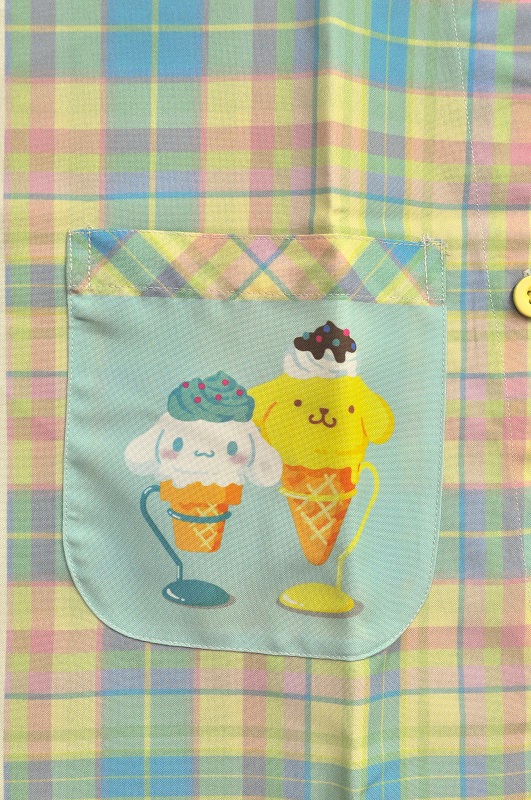 【新品】キャラクターズアイスクリームキッチン　レディースエプロン 即納】キャラクターズアイスクリームキッチン レディースエプロン 保育