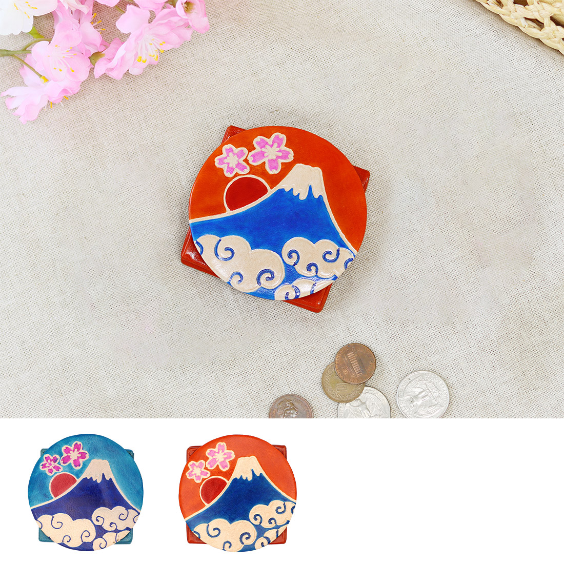 ヤンピーコインパース 日の出富士[財布コインケース小銭入れ日本土産和富士山ギフトプレゼント25AW]