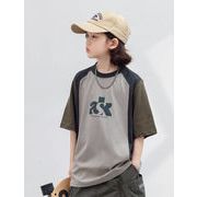2025夏新作  夏服  韓国風子供服 キッズ服 トップス Tシャツ 男女兼用 カジュアル 120-170cm