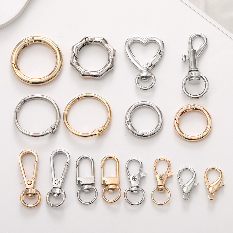 ナスカン バッグ金具 キーホルダー カバン アクセサリーパーツ ショルダー 紐 ハンドメイド DIY 押し込み式