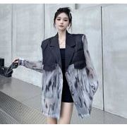 シャツ カジュアルシャツ アウター スーツ レース 切り替え ブルゾン レディーストップス