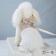 2025春夏 チェック ハーネス 夏 ビションフリーゼ トイプードル 小型犬 犬用 夏服 薄手 S-XL  直送