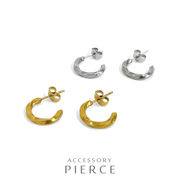 ▼MAGGIO▼ウェーブC型ステンレスフープピアス