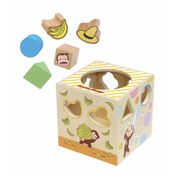 【知育玩具】おさるのジョージ かたちあわせキューブ 8ピース