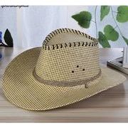夏メンズ麦わら帽子★ビーチハット★日焼け止め、日よけ帽★ファッションハット★紫外線対策