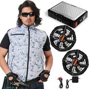 空調作業服 43V超高電圧 ファン付きベスト ファンバッテリーセット EVE製21700型電池 急速充電