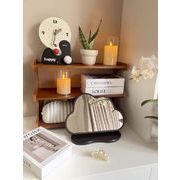 品質いいな新品  シンプルナチュラル梳妆鏡 木製フレーム 雲型デザイン デスクトップ用 高精細鏡面