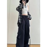2025夏新作   韓国風スリムワイドパンツ カジュアルパンツ