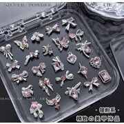 リボン結び 小物 つめ飾り diy素材 ネイル  貼り付けパーツ   ストーン付き デコパーツ レディース DIY