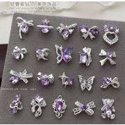 リボン結び 小物 つめ飾り diy素材 ネイル  貼り付けパーツ   ストーン付き デコパーツ レディース DIY