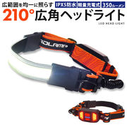 210°広角 充電式ヘッドライト テールライト　広範囲を均一に照らす！ 山防災キャンプなど