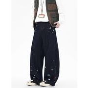 パンツ ボトムス ズボン デニム ジーンズ ウォッシュ加工 ワイドパンツ メンズ