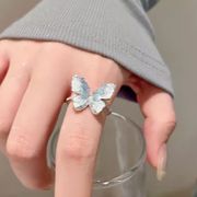 【新作】ブルーアイスバタフライオープンリング 2025夏の新作