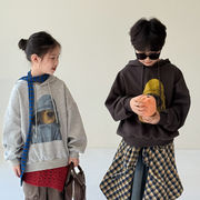 子供服　90~150cm　キッズパーカー　犬柄スウェットトップス　男女兼用　韓国キッズ服