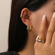 ステンレスピアス  イヤーカフ 幾何ステンレスピアス アクセサリー レティース ピアス ステンレス製