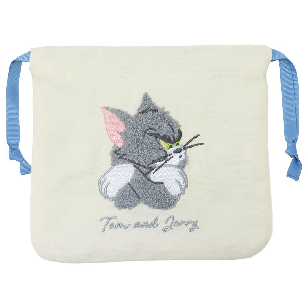 【巾着袋】トムとジェリー サガラ刺繍巾着ポーチ きんちゃくポーチ TM