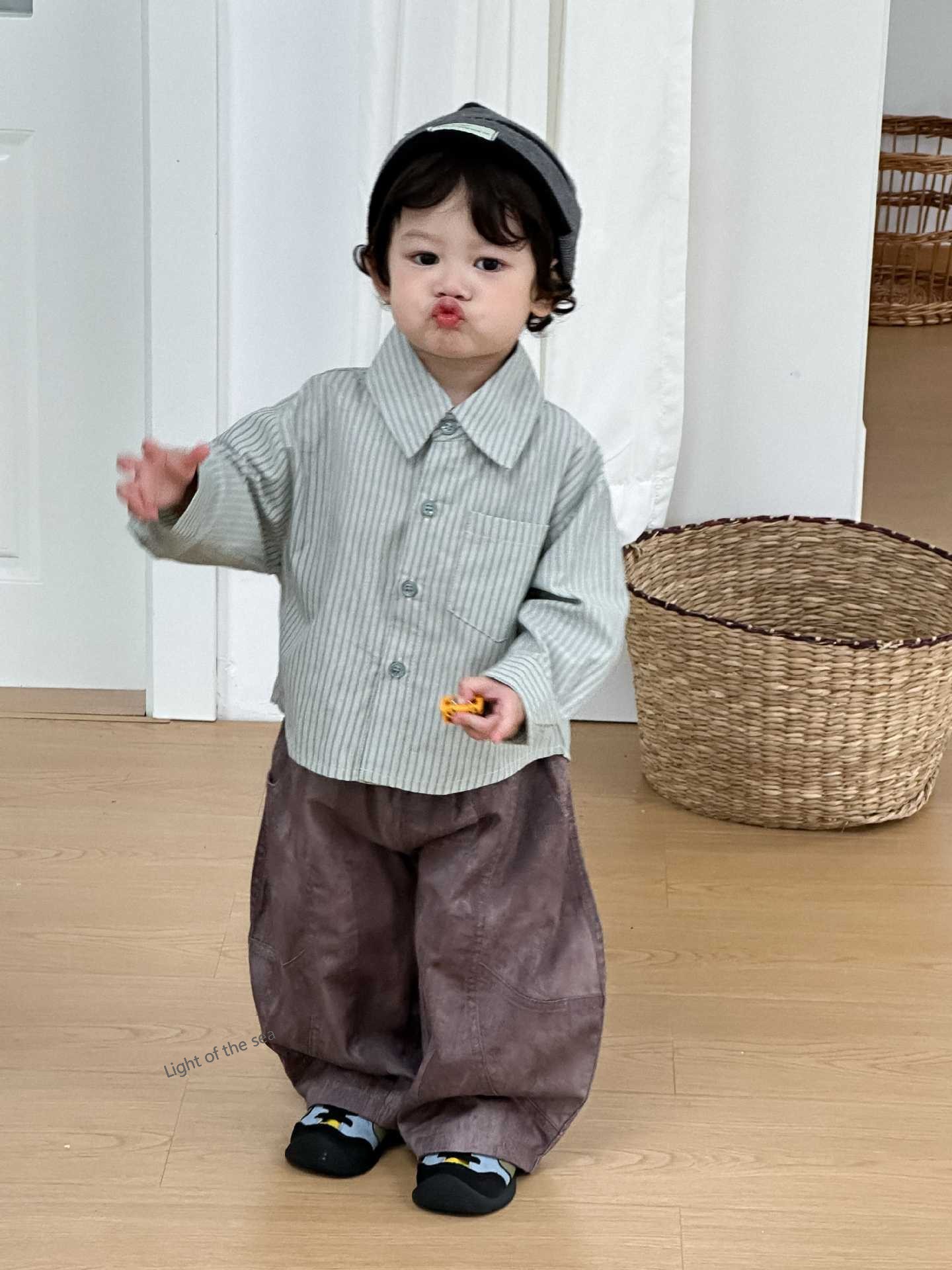 韓国子供服 ベビー服 キッズ 男の子 長袖シャツ+ズボン分けて販売73cm