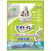 １週間消臭デオトイレ　ふんわり香る消臭・抗菌サンド　ナチュラルグリーンの香り　３．８Ｌ