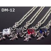 メンズネックレス　風のうねりネックレス　CZダイヤ　SV風