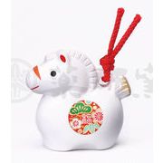 ★開運招福の干支★　縁起の良い置物【錦彩　招福寿々午(土鈴・極小)】