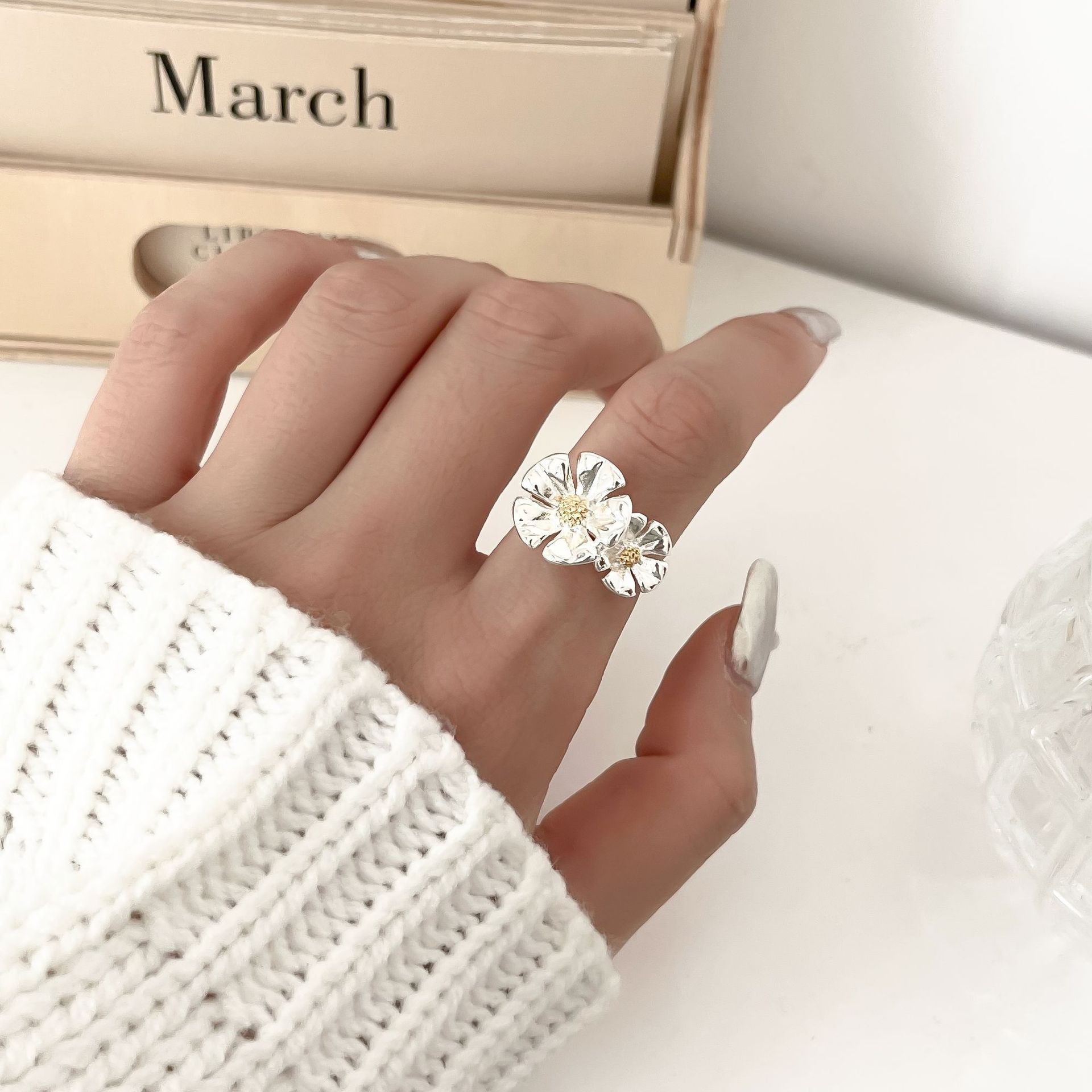 925シルバー リング アクセサリー 指輪 キラキラ ハンドメイド