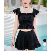 【日本倉庫即納】 盛れる水着レディースフリル水着2点セット