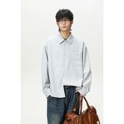 メンズファッション 無地 シャツ 男女兼用 カジュアル トップス 春秋 2025新作★全2色