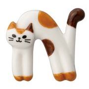 猫のイニシャル箸置き　Ｎ　//お土産　アニマル　動物　インテリア　ギフト