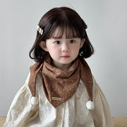 2025秋※ベビー用花柄スカーフ 三角スタイ 防風用