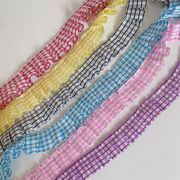 手作りDIYパーツ デコ素材 痛バッグ素材 推し活グッズ アクセパーツ ヘアアクセサリーDIY チェック柄リボン