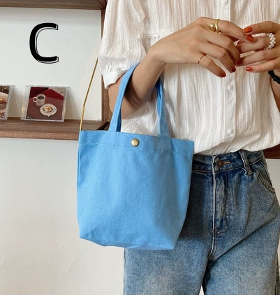 ミニバッグ ハンドバッグ キャンバス生地 帆布生地 小物入れ コスメ収納 雑貨