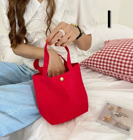 ミニバッグ ハンドバッグ キャンバス生地 帆布生地 小物入れ コスメ収納 雑貨