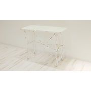 ワークテーブルWhite　アンティーク調/アイアン/机/家具/インテリア