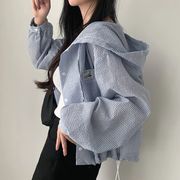 パーカー レディース 春秋 アウター ブルゾン ジャケット 体型カバー 大きいサイズ 大人可愛い