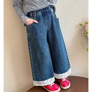 2025秋新作 韓国子供服 ボトムス　ジーンズ　デニムズボン　ズボン　パンツ 90-140cm