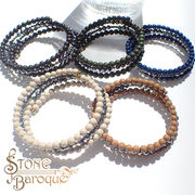 形状記憶 チタン ブレスレット【5】北投石×テラヘルツ K18 送料無料 ミラーボール 18金 日本製 自社製