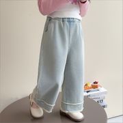 2025秋新作 韓国子供服 ボトムス　ジーンズ　デニムズボン　ズボン　パンツ 90-140cm
