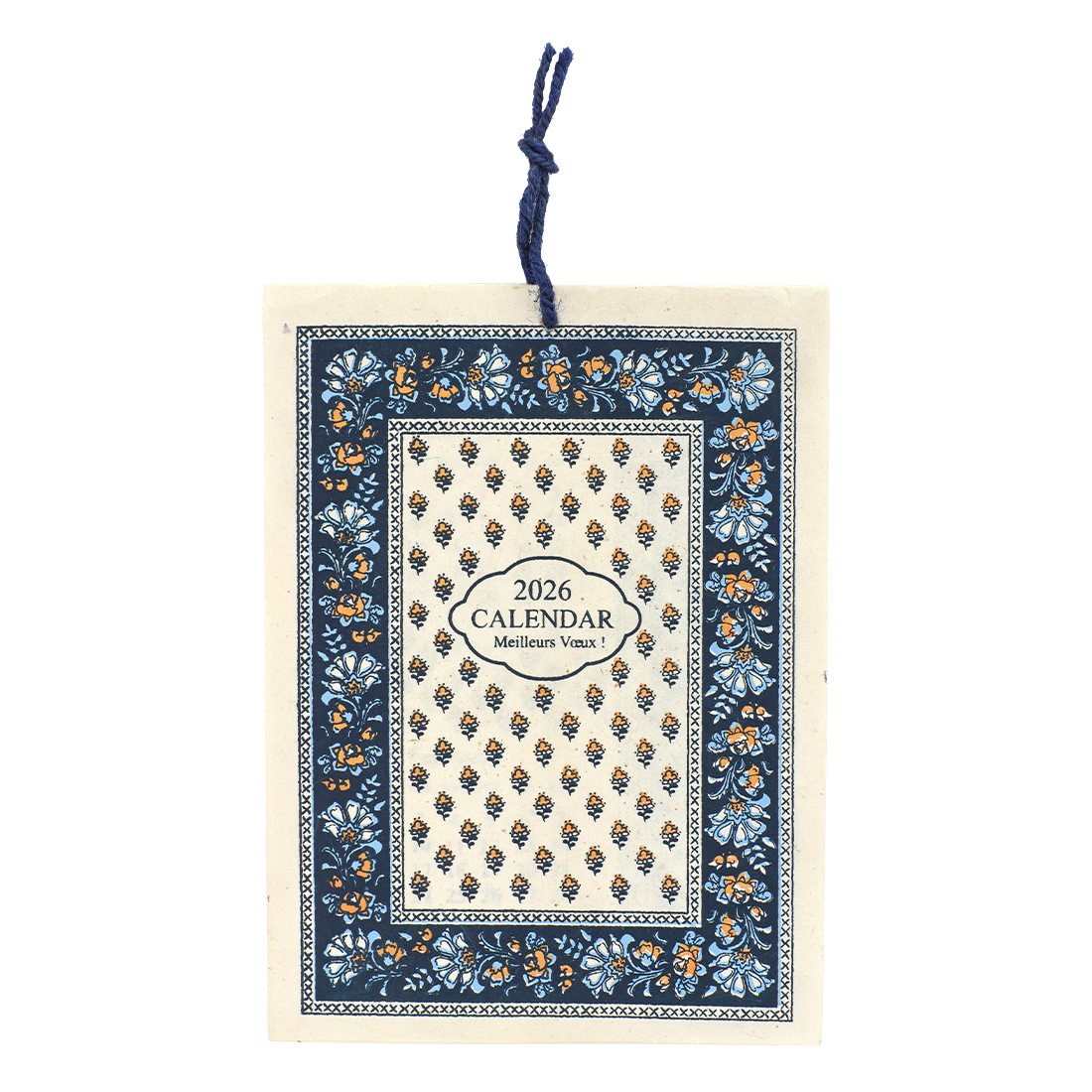 カレンダー S プロヴァンスプリント[南仏東欧草花ヨーロッパ手漉き紙ネパール 和紙25AW]