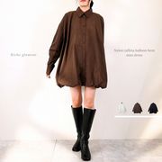 【2025新作】ナイロンタフタ　バルーンヘム　ミニワンピース(32956)