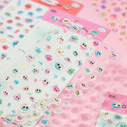 手作りラッピングDIY ぷくぷく ぷくぷくシール 3Dステッカー立体ステッカー 粘着シール表情単枚入