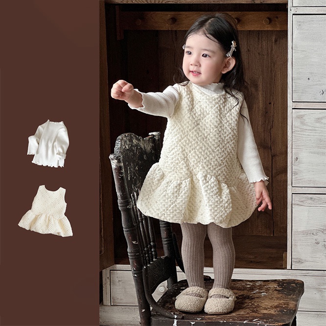 2025秋※HY☆女児裏起毛ワンピースドレスセット