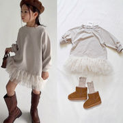 2025秋※KRT☆女児ニットスウェットワンピース