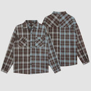 メンズファッション チェック柄 シャツ 男女兼用 カジュアル トップス 春秋 2025新作★