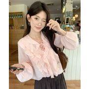 トップス シャツ カジュアルシャツ  長袖  フレア