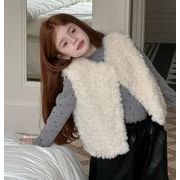 2025秋冬LMM★子供服　ふわふわベストコート★90cm～150cm 2色