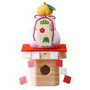 【2025年AW新作】和　正月　ちりめん鏡餅（中）紅白御幣付  1セット  JB206757-zzz