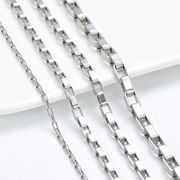 ステンレス製 ボックスチェーン 切り売り スクエアチェーン 幅2mm～6mm 金属アレルギー対応