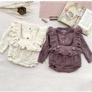 2023新品　ベビ服　カーディガン＆ガーターショートパンツ　分けて販売　2色　73-110CM