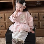 ベビー服　73~100cm　ベビートレーナー ロングパンツ　起毛あり　韓国ベビー服