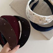 カチューシャ　ヘアアクセサリー　韓国ファッション　ドット柄